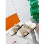 Hermes teddy fur uncle shoes