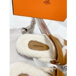 Hermes teddy fur uncle shoes