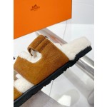 Hermes teddy fur uncle shoes