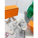 Hermes teddy fur uncle shoes