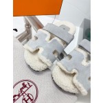 Hermes teddy fur uncle shoes