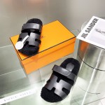 Hermes teddy fur uncle shoes