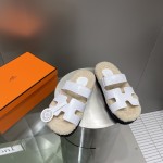 Hermes teddy fur uncle shoes