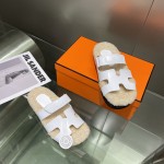 Hermes teddy fur uncle shoes