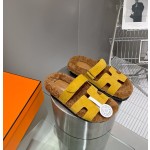 Hermes teddy fur uncle shoes