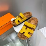 Hermes teddy fur uncle shoes