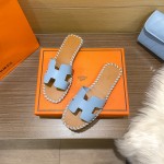Hermes new woven slippers