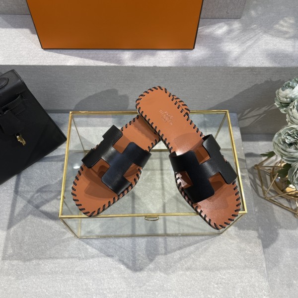 Hermes new woven slippers