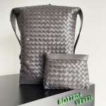 Bottega Veneta BV 编织双肩包 巧克力棕色 #653118