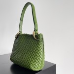 Bottega Veneta Clicker Rounded Bag Small Green Pepper Green #730968