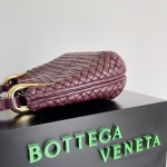 Bottega Veneta Clicker Rounded Bag Small Bordeaux Red #730968