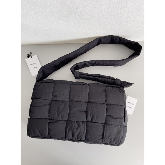 Bottega Veneta Bv Nylon Woven Bag 15 Compartments Oversized Black #70529