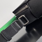Bottega Veneta BV Men's Camera Bag Black with Green #730027