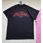 Balenciaga...🔥Flame floral print round neck and short sleeves