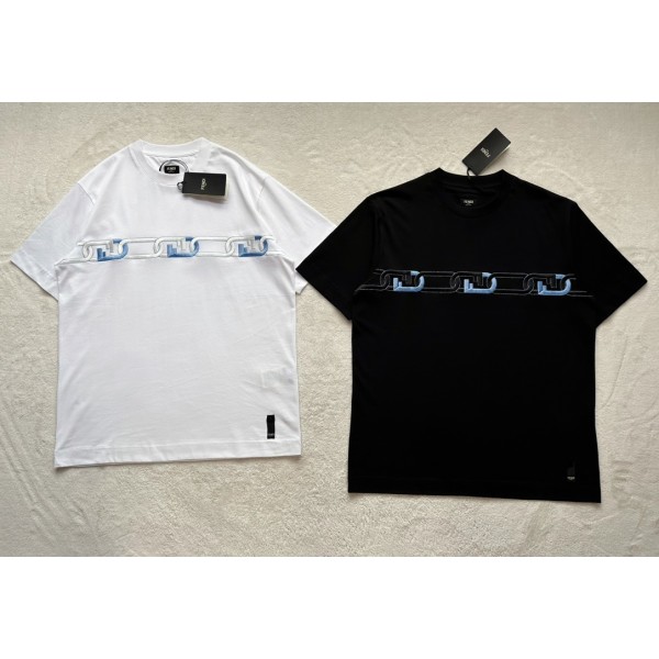 Fendi...O'Lock Large Embroidered T-Shirt