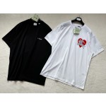 Burberry...Pressed Velvet Love Knight Round Neck Short Sleeve T