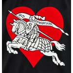 Burberry...Pressed Velvet Love Knight Round Neck Short Sleeve T