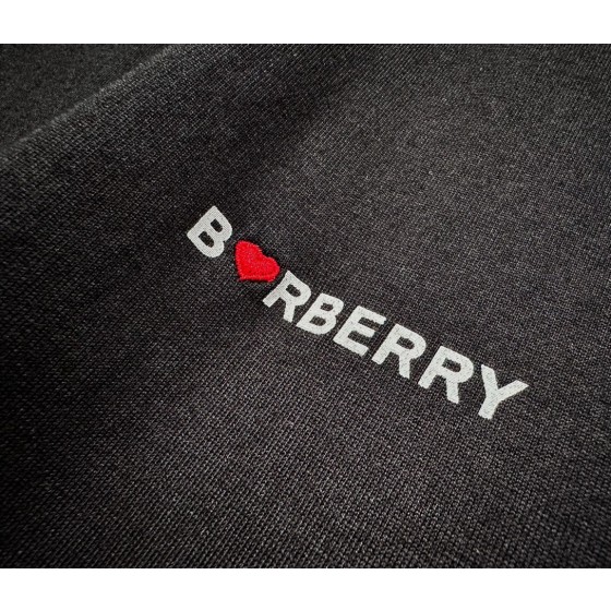 Burberry...Pressed Velvet Love Knight Round Neck Short Sleeve T