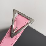 Bottega Veneta bv five compartment oiled wax leather mini ribbon pink #717587