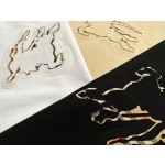 Burberry...Equestrian Concave-Convex Three-dimensional Double Layer Laser Embossed Embossed T-Shirt