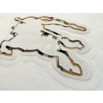 Burberry...Equestrian Concave-Convex Three-dimensional Double Layer Laser Embossed Embossed T-Shirt