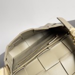 Bottega Veneta Cassette 5-panel lychee print taupe #666870