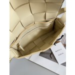 Bottega Veneta Cassette 5 Check Lychee Oatmeal #666870