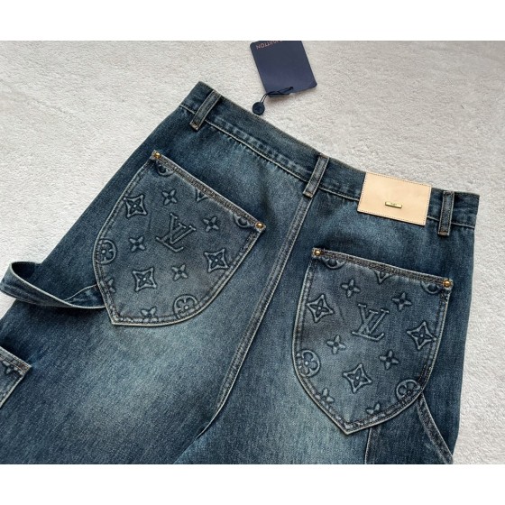 Louis Vuitton...three-dimensional embossed denim trousers