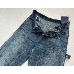Louis Vuitton...three-dimensional embossed denim trousers