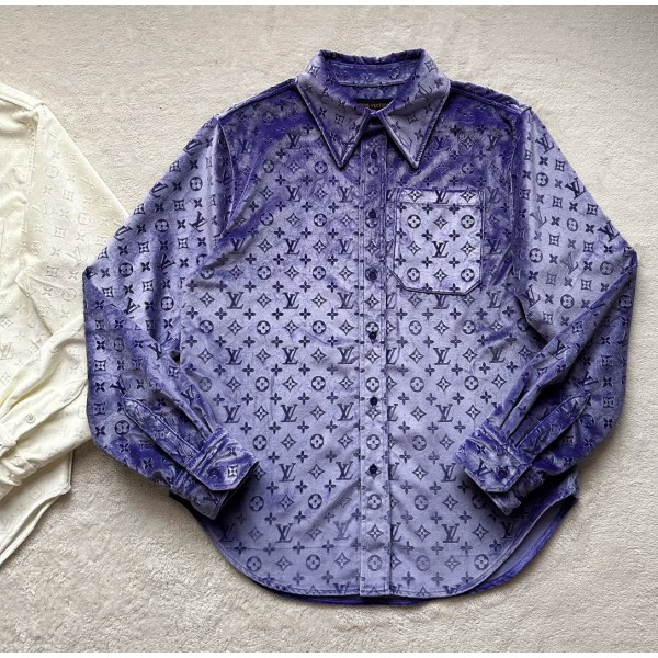 Louis Vuitton...velvet embossed shirt coat