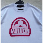 Louis Vuitton... pink four-leaf clover knitted short-sleeved T-shirt