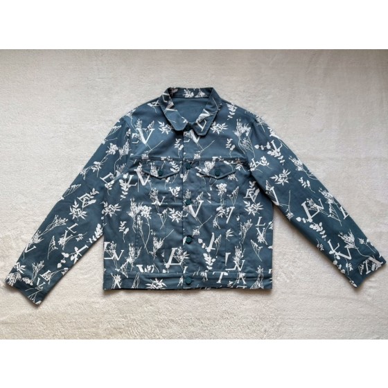 Louis Vuitton...leaf pattern denim jacket jacket