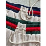 Gucci... new sports mesh fabric, iconic color contrast stitching sports shorts