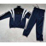 Balenciaga...New Embroidered Stand Collar Stitching Sports Trousers