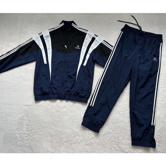 Balenciaga...New Embroidered Stand Collar Stitching Sports Trousers