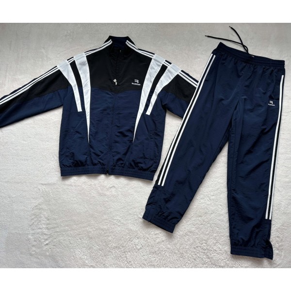 Balenciaga...New Embroidered Stand Collar Stitching Sports Trousers