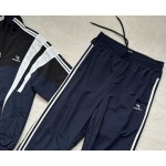 Balenciaga...New Embroidered Stand Collar Stitching Sports Trousers