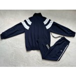 Balenciaga...New Embroidered Stand Collar Stitching Sports Trousers