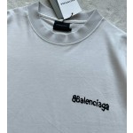 Balenciaga...fuzzy BB small letter print round neck short sleeves