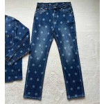 Burberry...New full-print polka-dot denim suit trousers