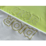 Dior...new large letter embroidery round neck short sleeves