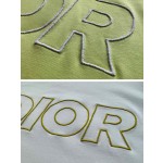 Dior...new large letter embroidery round neck short sleeves