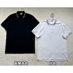 Burberry…NEW Neckline Full Embroidered   Equestrian Knight Logo Trim Cotton Piqué Short Sleeve Polo Shirt