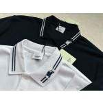 Burberry…NEW Neckline Full Embroidered   Equestrian Knight Logo Trim Cotton Piqué Short Sleeve Polo Shirt