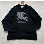 Burberry…White Knight Large Embroidered Crew Neck Sweatshirt