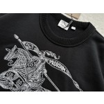 Burberry…White Knight Large Embroidered Crew Neck Sweatshirt
