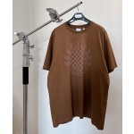 Burberry…checkerboard print round neck short sleeves