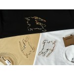 Burberry...Equestrian Concave-Convex Three-dimensional Double Layer Laser Embossed Embossed T-Shirt