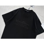 Louis Vuitton...Imitation round pearl mother-of-pearl🐚high temperature pressing big letter T-shirt