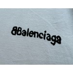 Balenciaga...fuzzy BB small letter print round neck short sleeves